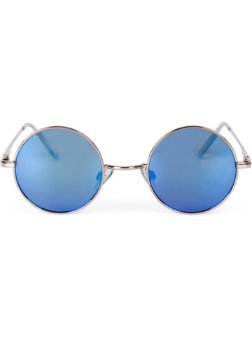 styleBREAKER Sonnenbrille in Gold / Blau verspiegelt