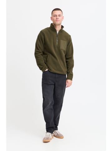 BLEND Fleecejacke BHBROOKS Sweatshirt halfzipp in Grün