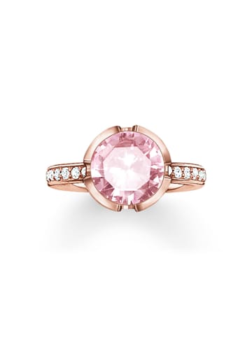 Thomas Sabo Ring "rosa Zirkonia rosè vergoldet" in Gold