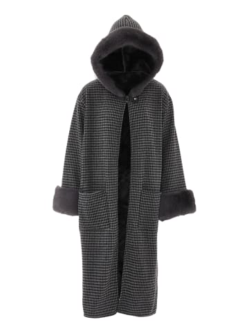 fraully Damen Poncho in Dunkelgrau