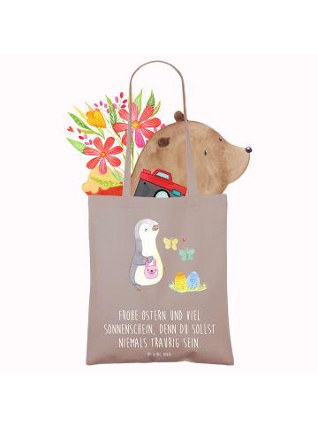 Mr. & Mrs. Panda Shopper Pinguin Eier suchen mit Spruch in Braun Pastell