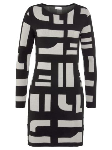 BOYSENS Strickkleid in schwarz-weiß