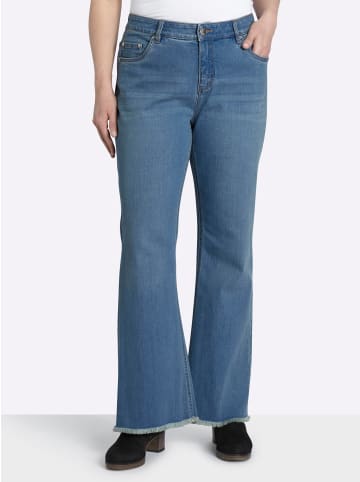 sheego Bootcut-Jeans in blue-bleached