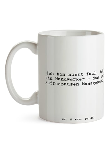 Mr. & Mrs. Panda Tasse Ich bin nicht faul, ich bin Handwerker - ... in Weiß