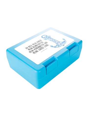 Mr. & Mrs. Panda Meal Prep Box Anker Blau mit Spruch in Weiß