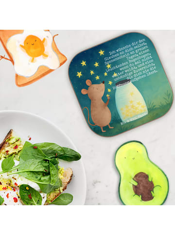 Mr. & Mrs. Panda Coaster Maus Sterne Design mit Spruch in Weiß