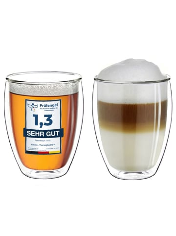 Creano 2er Set Thermoglas dg-h "Doppelwandglas" - 400ml Glas