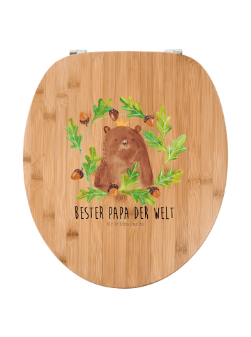Mr. & Mrs. Panda Toilettensitz Bär König mit Spruch in Braun