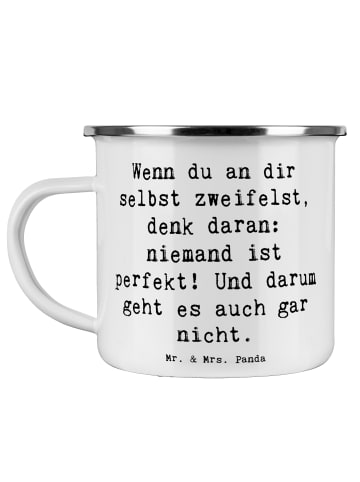 Mr. & Mrs. Panda Pott Spruch Zweifel an sich selbst mit Spruch in Weiß
