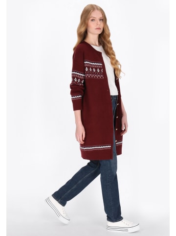 DreiMaster Maritim Women Cardigan in burgundy