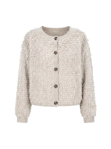 Ulla Popken Strickjacke in beige melange