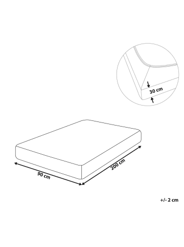 Beliani Bettlaken JANBU in Rosa - (W) 90 x (H) 30 x (L) 200 cm