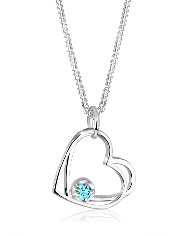 Elli Halskette 925 Sterling Silber Herz in Hellblau