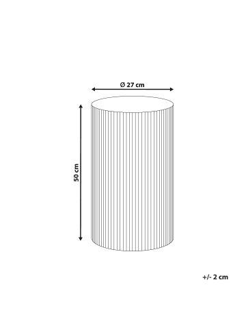 Beliani Beistelltisch CLAIRE in Weiß - (W) 27 x (H) 50 x (L) 27 cm