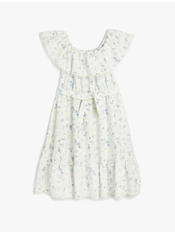 KOTON Kleid in Beige Gemustert