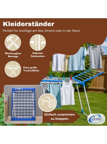 Coemo Flügel - Wäscheständer Standtrockner in Blau