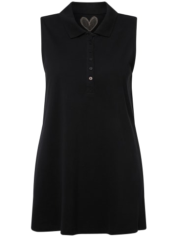 Ulla Popken Poloshirt in schwarz