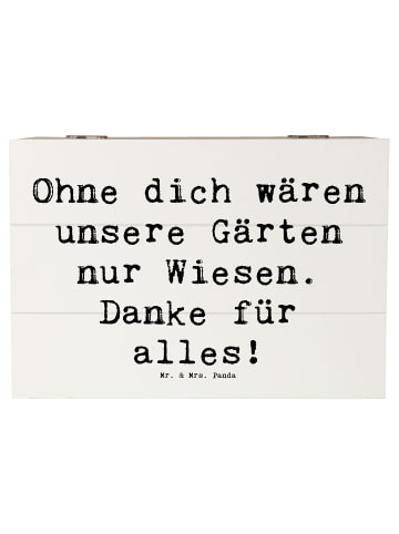Mr. & Mrs. Panda Box Spruch Dankbarer Gärtner mit Spruch in Weiß