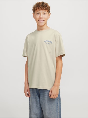 JACK & JONES Junior T-Shirt JJEBRANDES BACKP RELAXED TEE SS in moonbeam