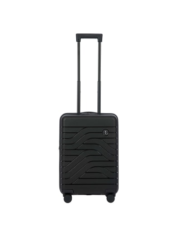 BRIC`s BY Ulisse - 4-Rollen-Kabinentrolley 55 cm  erw. (grey blue) in schwarz