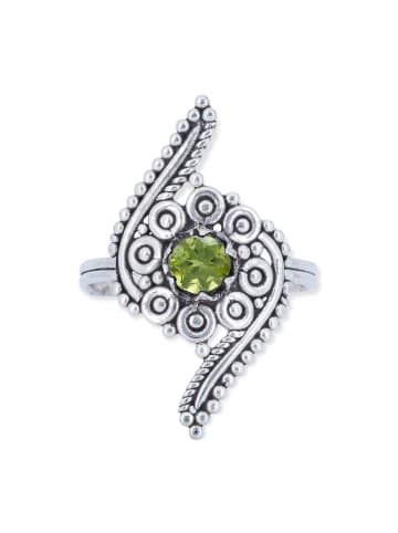 mantraroma 925er Silber - Ringe mit Peridot facettiert