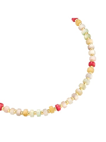 Yokoamii Armband aus Messing mit Muschelkernperle in multicolor