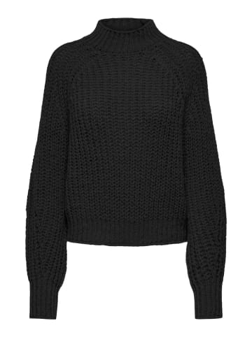 JACQUELINE de YONG Strickpullover Rollkragen Langarm Gerippte Ärmelbündchen in Schwarz-2