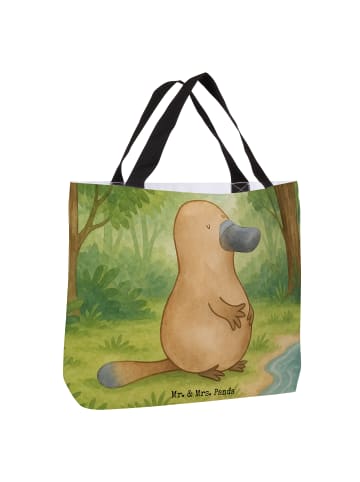 Mr. & Mrs. Panda Schultasche Schnabeltier Mut Design ohne Spruch in Weiß