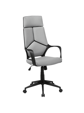 Beliani Bürostuhl DELIGHT in Grau/Schwarz - (W) 64 x (H) 116 x (L) 64 cm