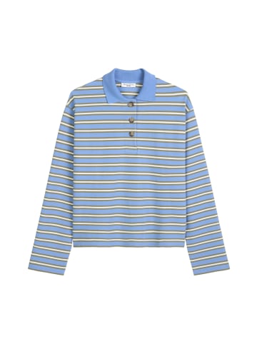 Marc O'Polo DENIM Langarm-Poloshirt relaxed in Medium Blue