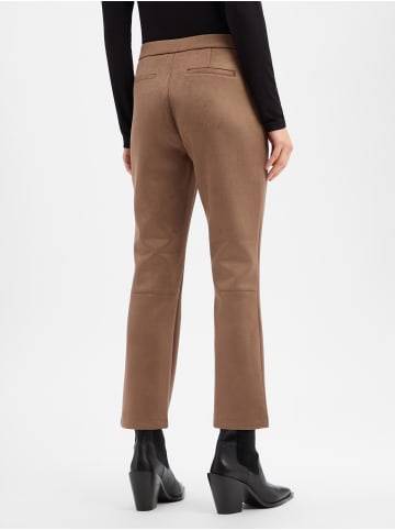 OPUS Kunstlederhose Elvina Cozy in braun