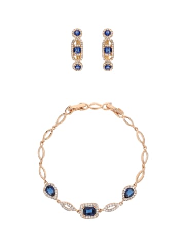 faina Women Jewelry Set in rose gold navy