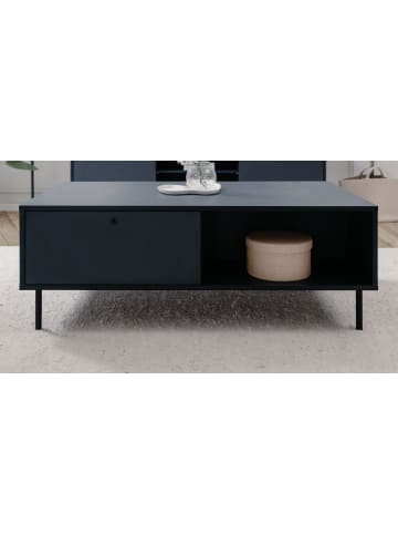 Furn.Design Couchtisch blau 110 cm, Wohnzimmertisch mit Stauraum