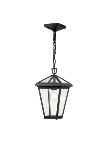 Licht-Erlebnisse Außen Pendelleuchte (B)20.3 x (L)20.3 x (T)45.9 cm in Schwarz Transparent