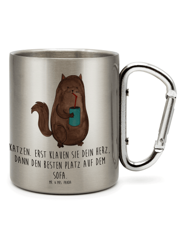 Mr. & Mrs. Panda Teetasse Katze Dose mit Spruch in Silber