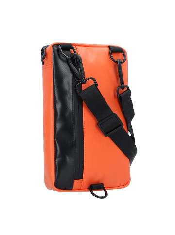 Greenburry Upcycled Tarpaulin Mini Bag Umhängetasche 14 cm in orange-black