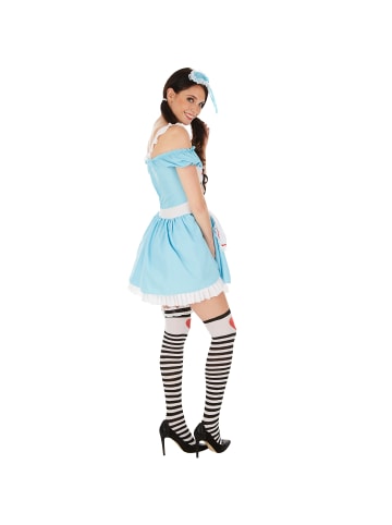 tectake Kurzes, sexy Kleid, blau/weiß