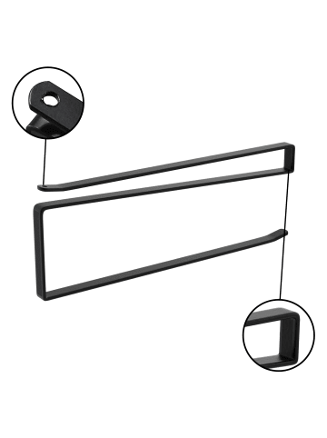 Intirilife 2x Papierrollenhalterung in Z-Form in Schwarz