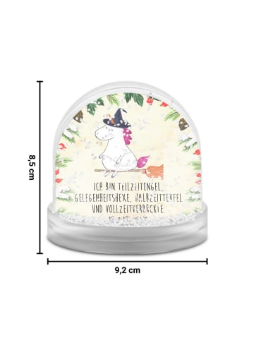 Mr. & Mrs. Panda Schneekugel Einhorn Hexe mit Spruch in Naturpapier