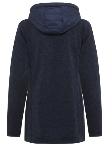 Polarino Strickfleecejacke in Navy mélange