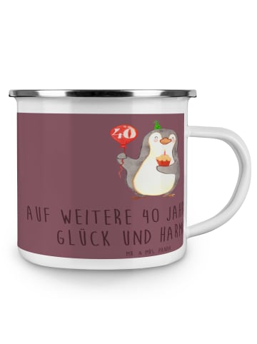 Mr. & Mrs. Panda Emaille Tasse 40. Hochzeitstag Rubinhochzeit mi... in Kaffa Coffee