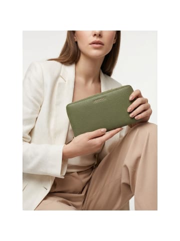 Lazarotti Bologna Leather XL Zip-Around Geldbörse Leder 19 cm in olive