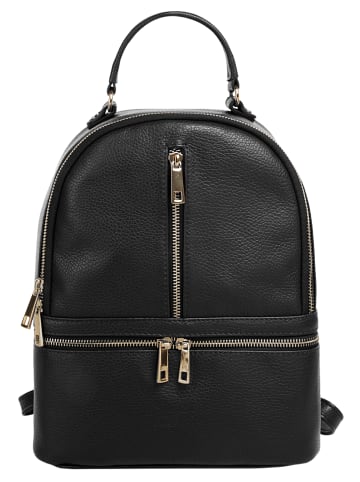Samantha Look Rucksack echt Leder in schwarz