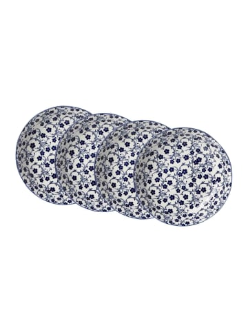 Ritzenhoff & Breker 4er Set Suppenteller Royal Sakura ø 20,5 cm weiß-blau in weiß-blau