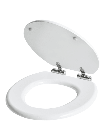 Beliani WC-Sitz MAZARUNI in Weiß - (W) 38 x (H) 41 x (L) 46 cm