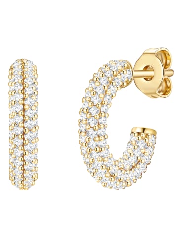 Glanzstücke München Ohrringe aus Sterling Silber mit Zirkonia in gelbgold