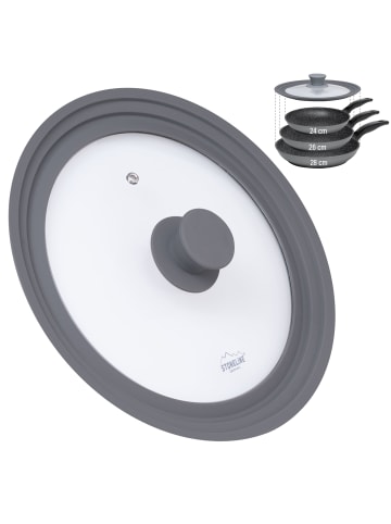 Stoneline Universal Glasdeckel 24/26/28 in Grau