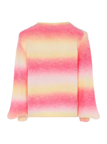 Sidona Damen Sweater in ROSA GELB MEHRFARBIG