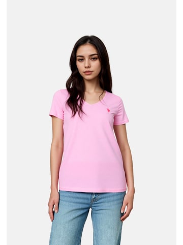 U.S. Polo Assn. T-Shirt 'V-Neck' in pink