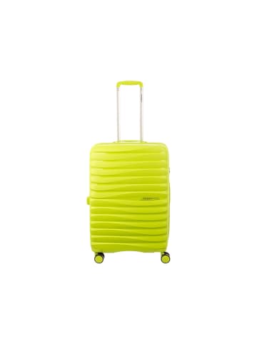 Franky PP18 Trolley Hartschalenkoffer Spinner Gr. M inkl. Dehnfalte lime green